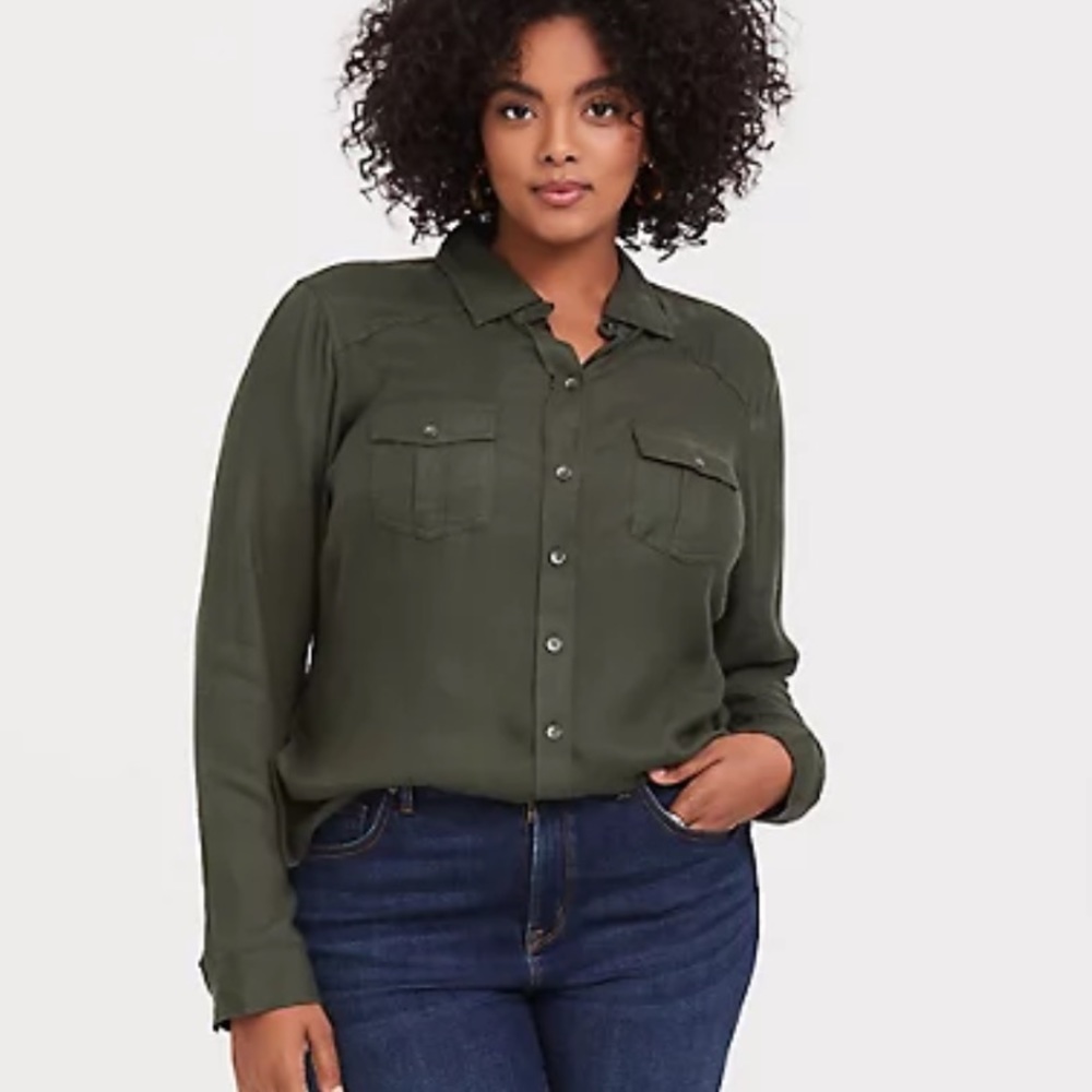 Torrid Utility Button Up - Picture 7 of 9